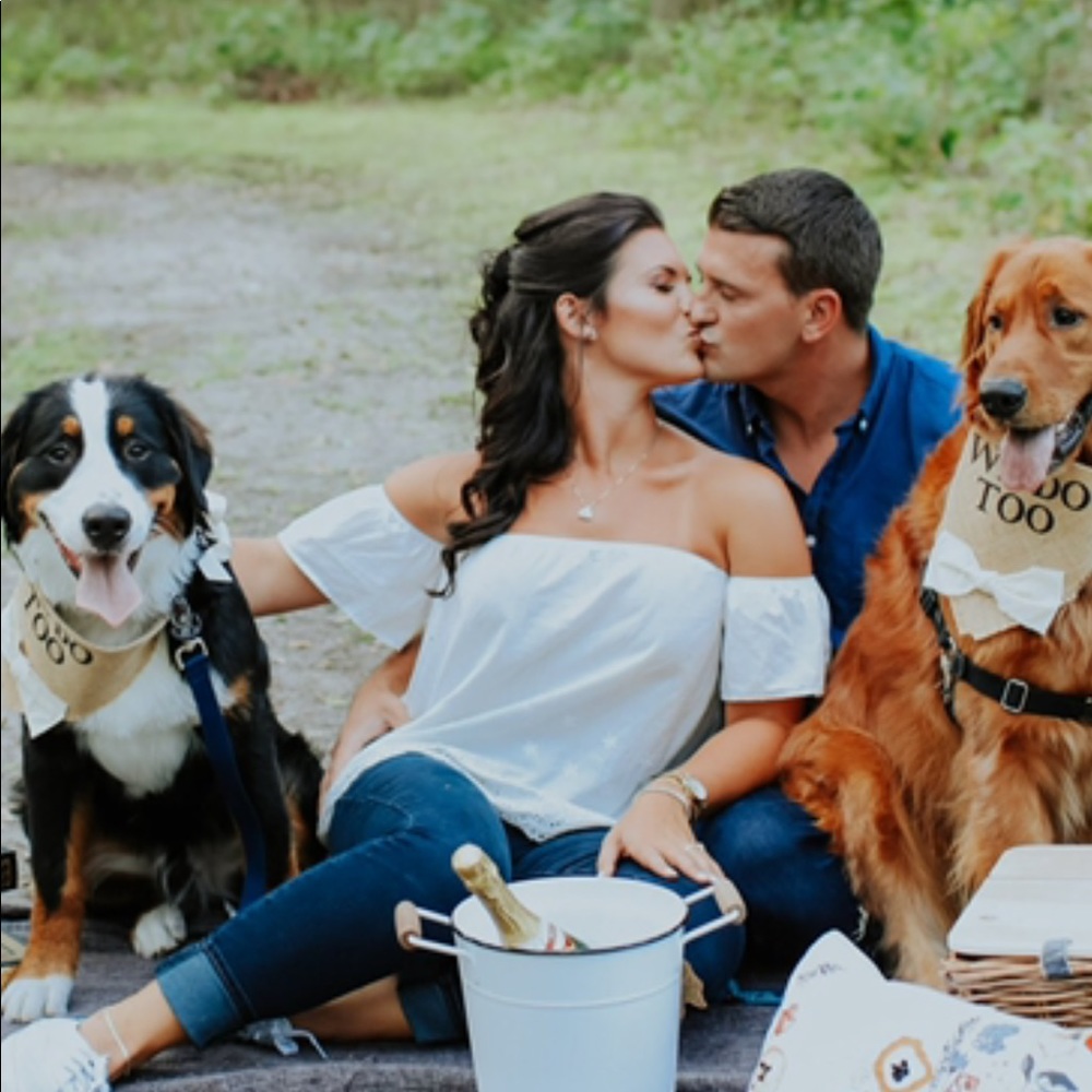 White blouse worn for engagement photos size M